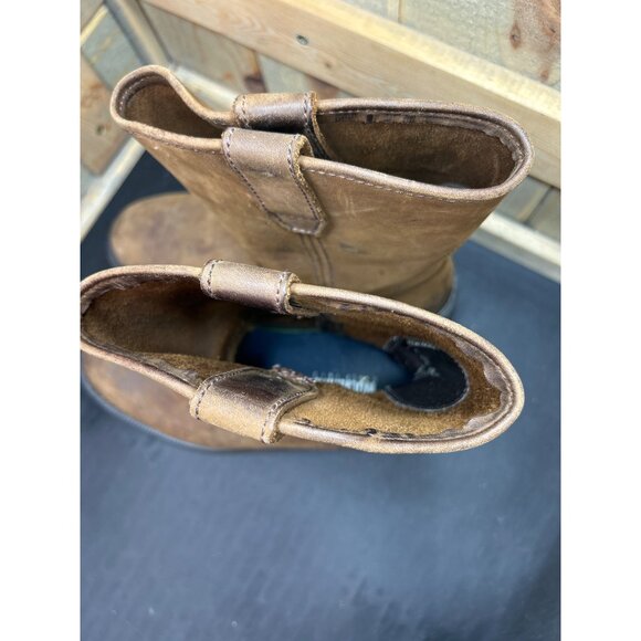 Wolverine Mens Leather Pull-On Work Boots Size 9 Brown Durable Slip-Resistant - Picture 5 of 9